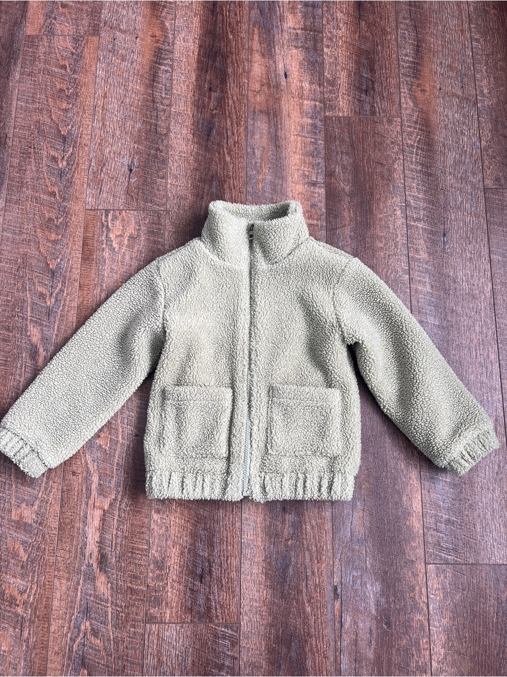 Joe Fresh Olive Green Sherpa Zip Jacket
